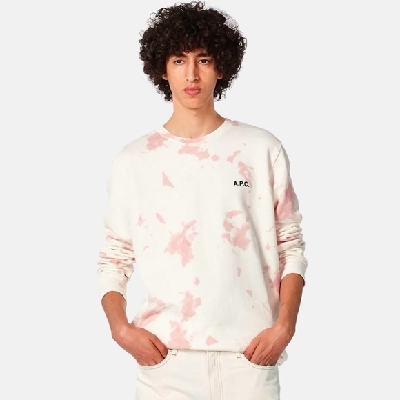 A.P.C. Rick Tie Dye Sweatshirt in Rose - Picture 1 of 7
